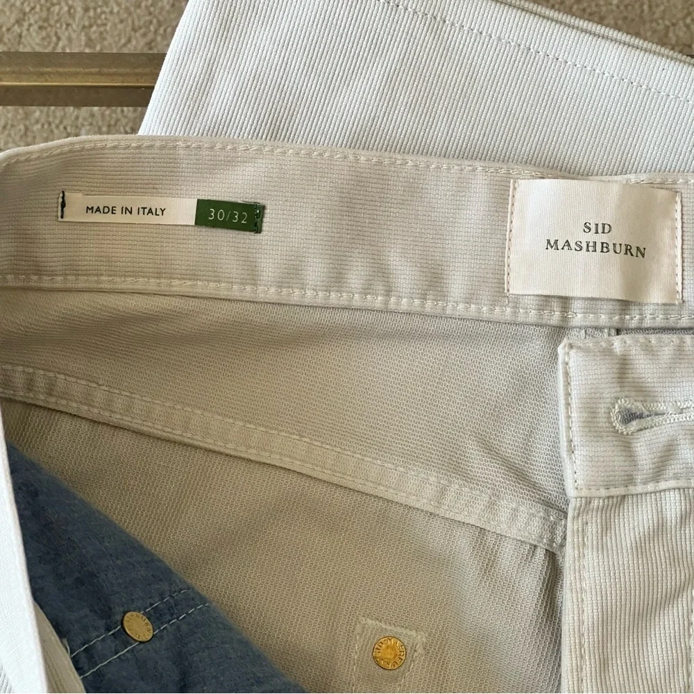 Sid Mashburn Cream Slim Men Jeans - Picture 2 of 8